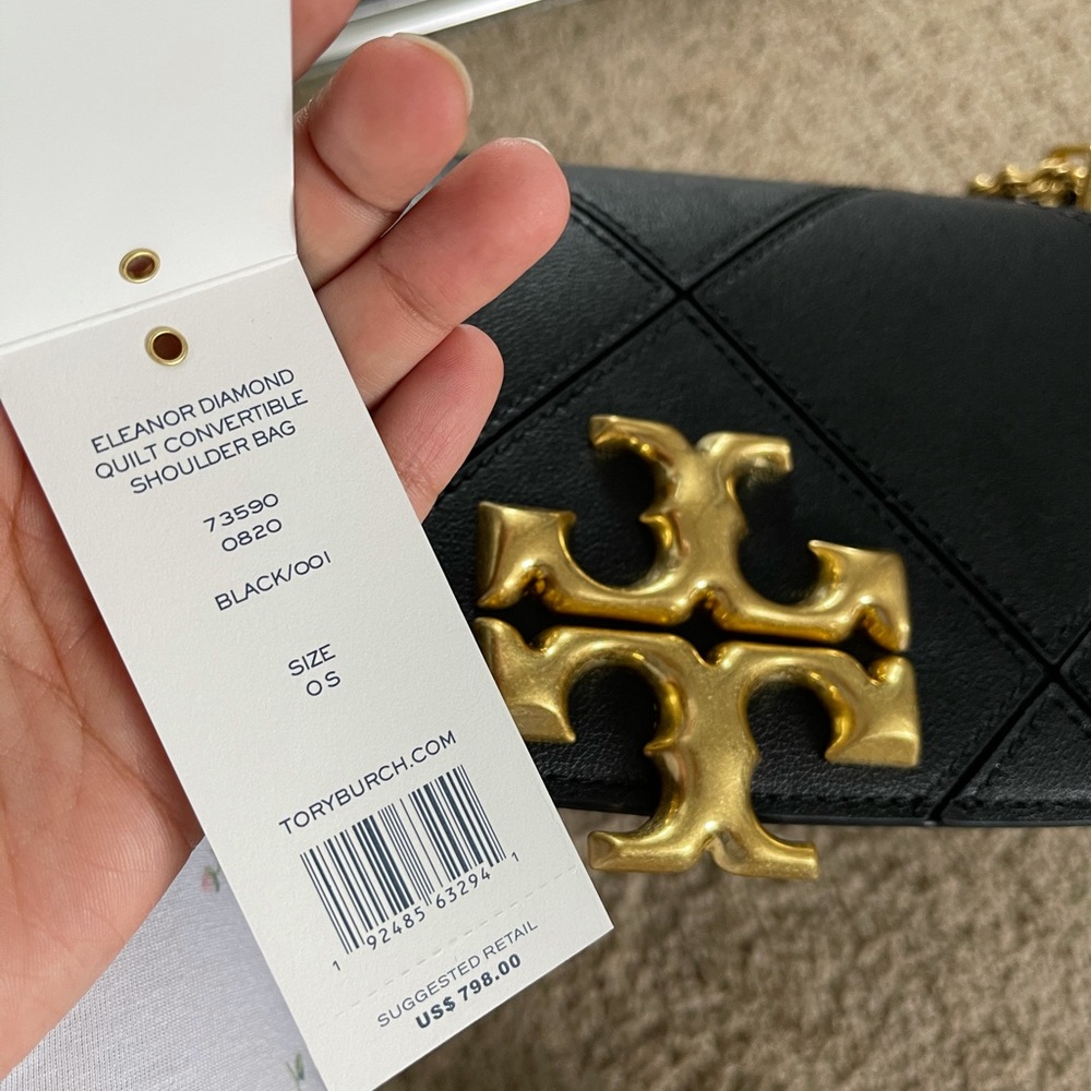 Tory Burch Eleanor Quilt black